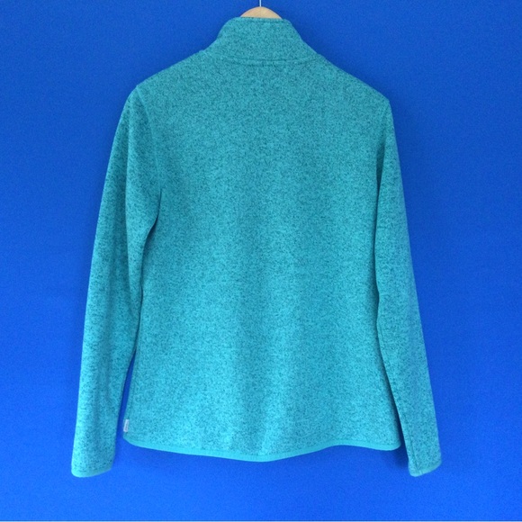 Eddie Bauer Large Zip Up Fleece jacket Teal Cozy - Picture 3 of 14